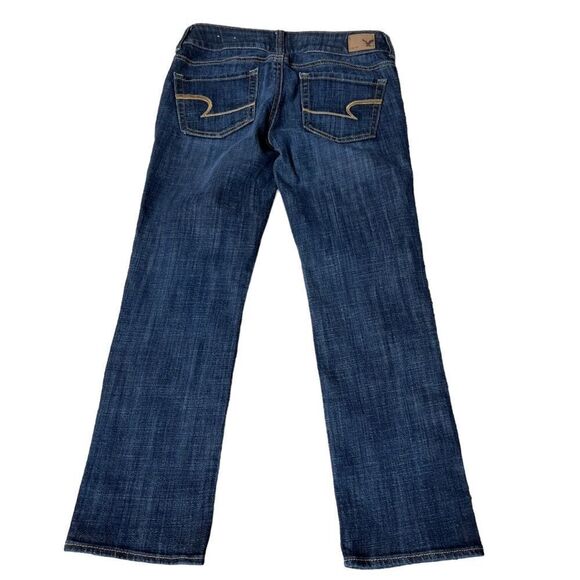 American Eagle Women’s Dark Wash Skinny Crop Jeans Size 0 - Picture 2 of 7